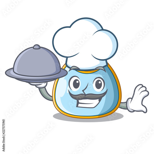 Chef with food homemade baby bib of cloth cartoon