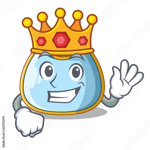 King baby bib isolated on the mascot