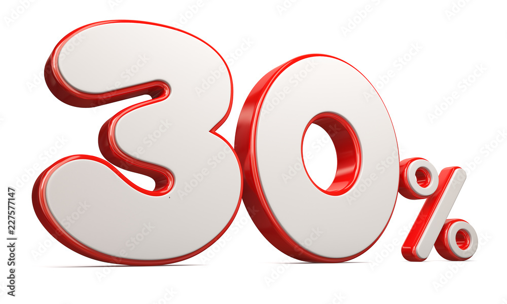 3d render illustration. Red with white thirty percent on a white background. 3d render illustration. Red with white thirty percent on a white background.
