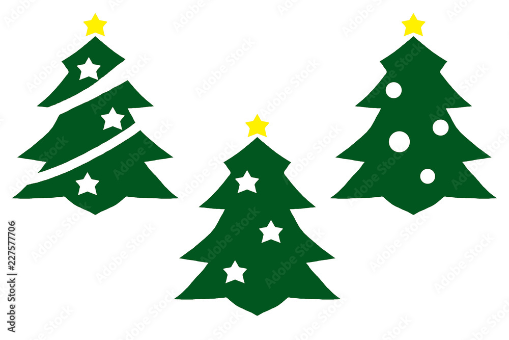 Obraz premium クリスマスツリーセット