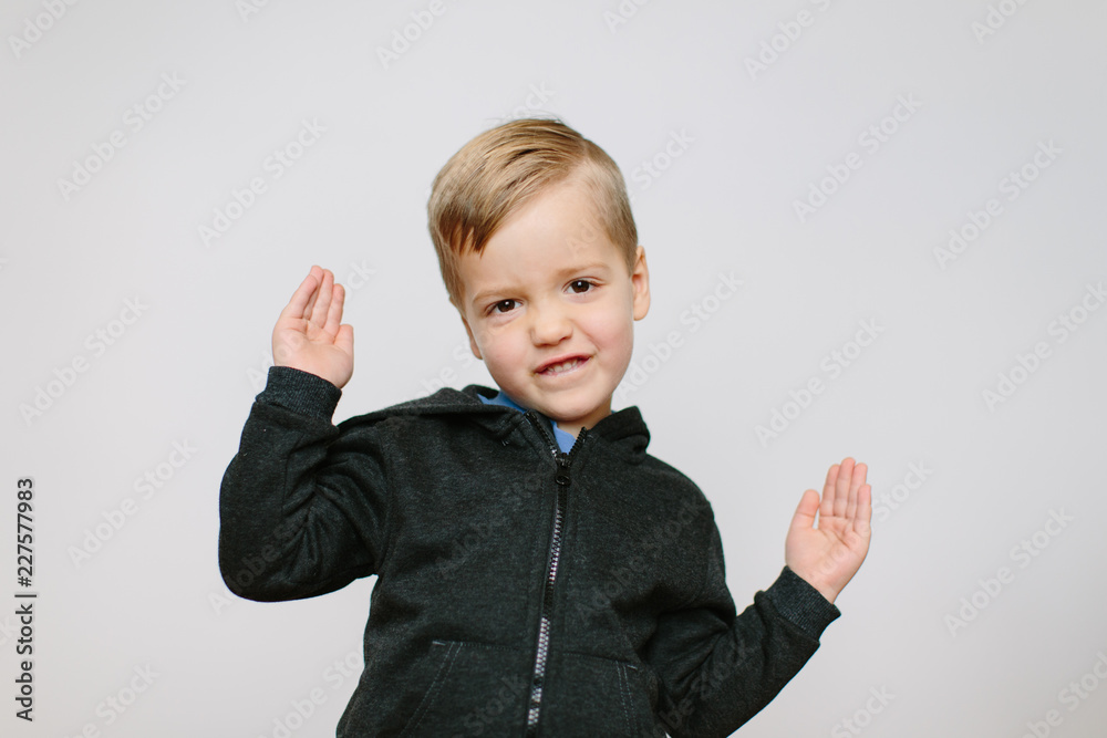 Silly young boy singing and dancing Silly young boy singing and dancing