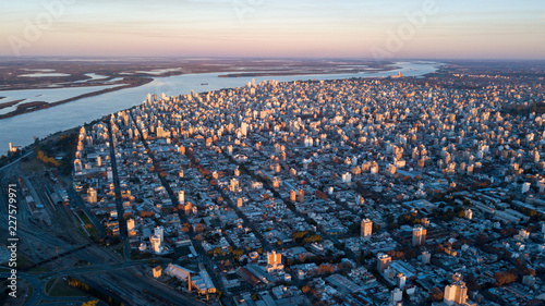 Aerial shot over Rosario City 