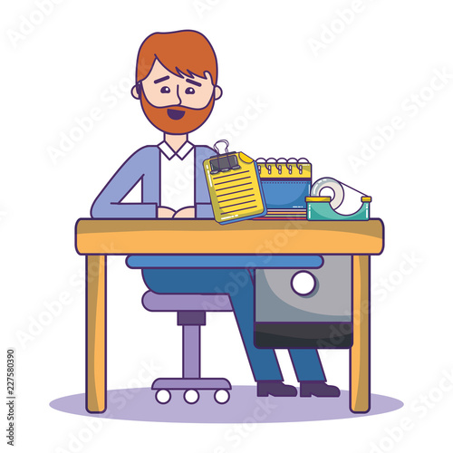 Businessman and office