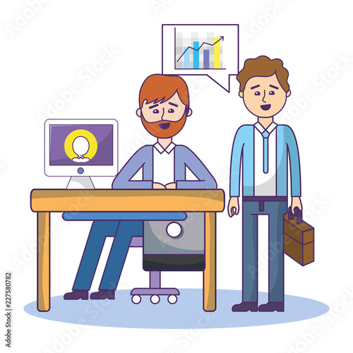 Business coworkers cartoons
