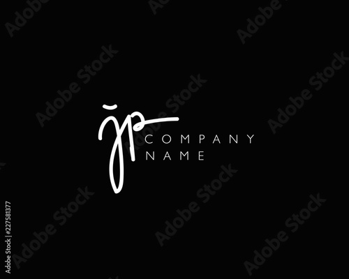 J P Initial handwriting logo