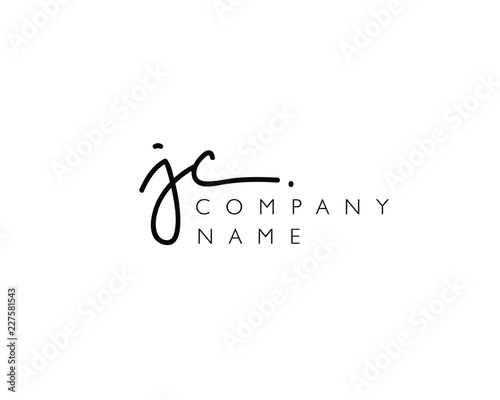J C Initial handwriting logo