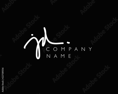 J D Initial handwriting logo