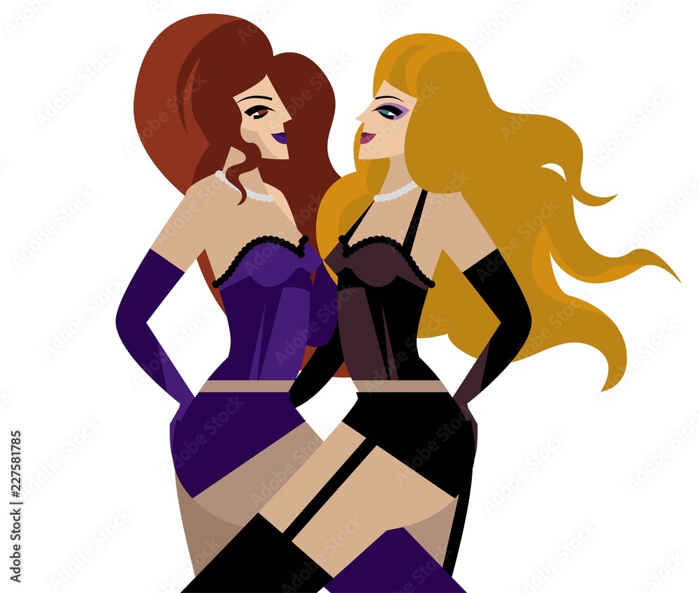 two sensual women