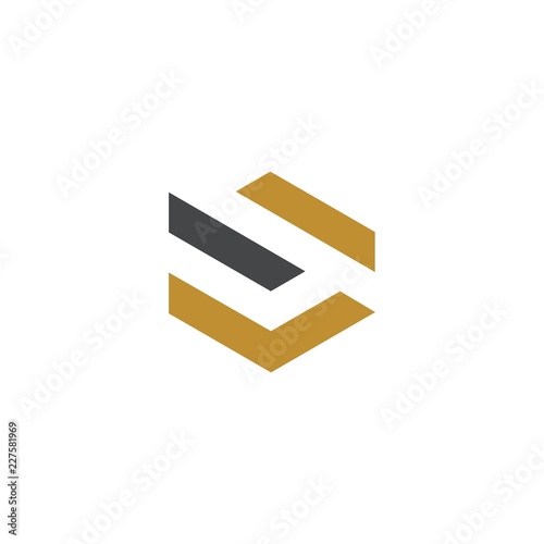 Letter S Block Abstract Construction Icon Logo Design Template Element Vector