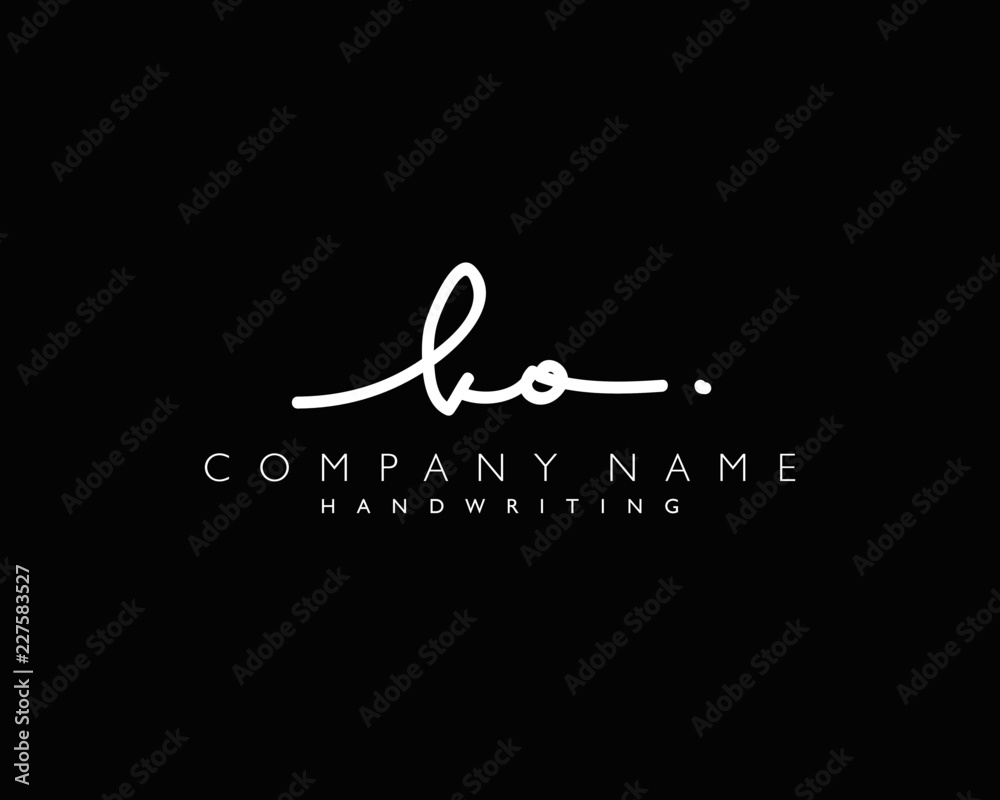 K O Initial handwriting logo K O Initial handwriting logo