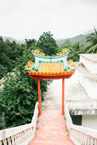 Large Chinese temple complex during the Chinese New Year photo