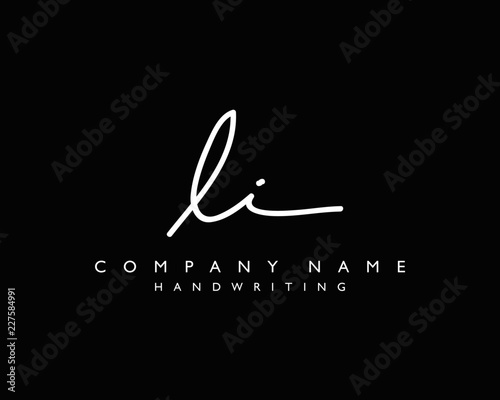 L I Initial handwriting logo