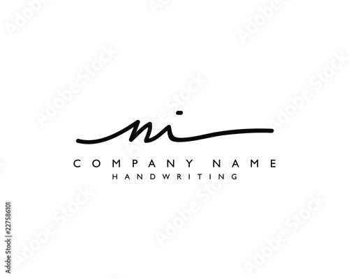 N I Initial handwriting logo