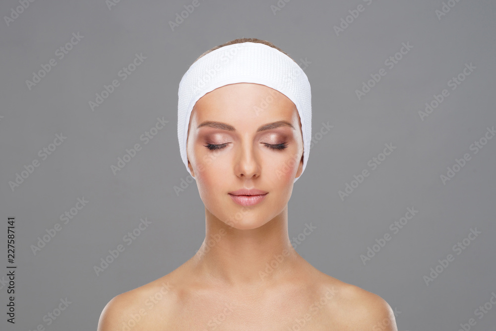 Beautiful face of young and healthy girl. Skin care, cosmetics and face lifting concept. Beautiful face of young and healthy girl. Skin care, cosmetics and face lifting concept.