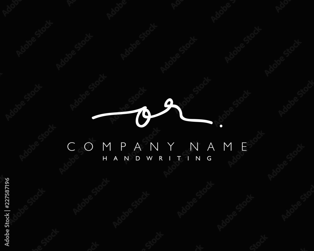 O R Initial handwriting logo O R Initial handwriting logo