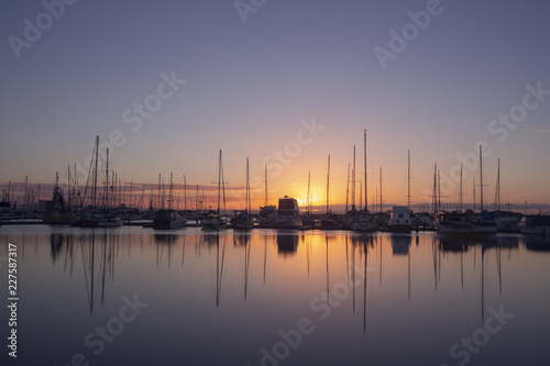 yachts at sunset © Lisa