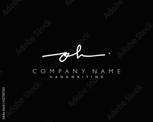 O H Initial handwriting logo