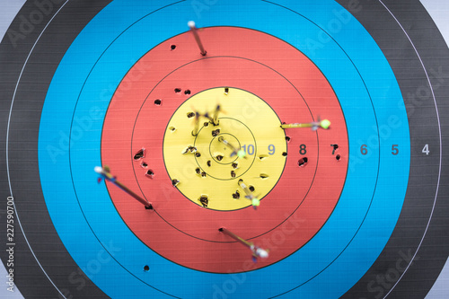 Arrows in a target