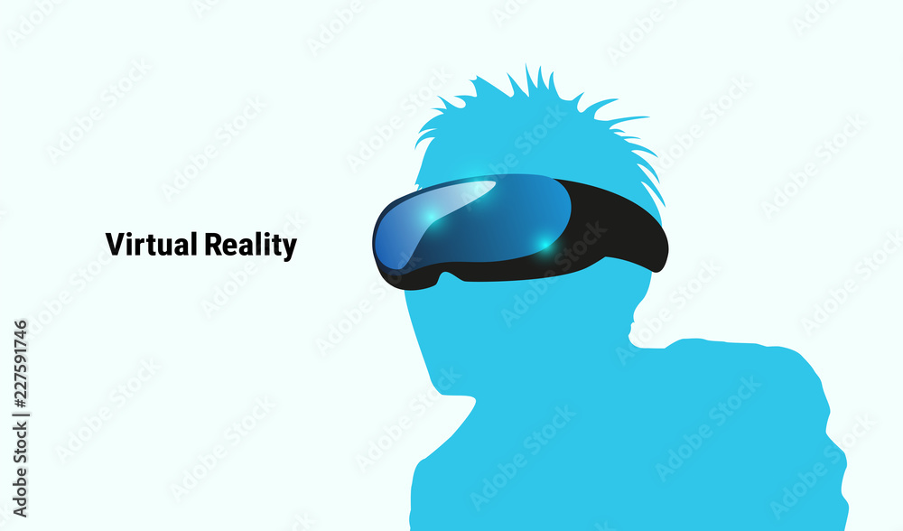 Vr体験バーチャルリアリティ仮想現実イメージイラスト Stock Vector Adobe Stock