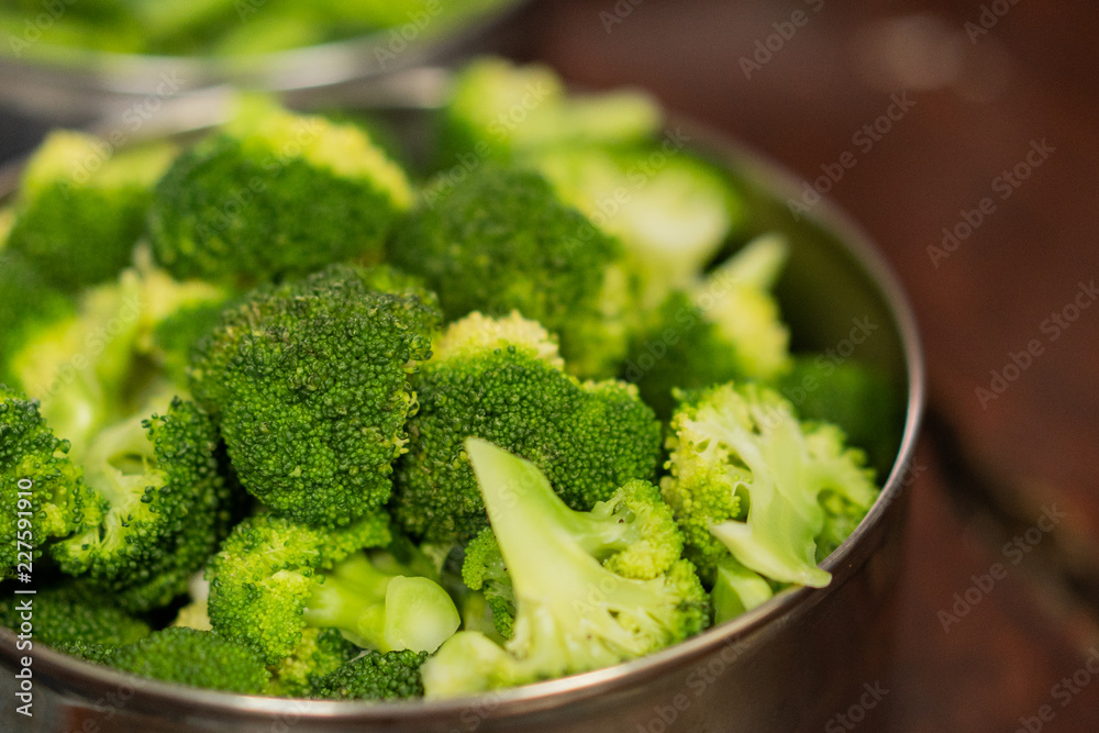 Raw fresh Broccoli Florets, Healthy Green Organ Ready for Cooking. Raw fresh Broccoli Florets, Healthy Green Organ Ready for Cooking.