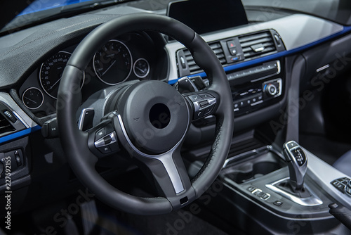Car interior steering wheel background material