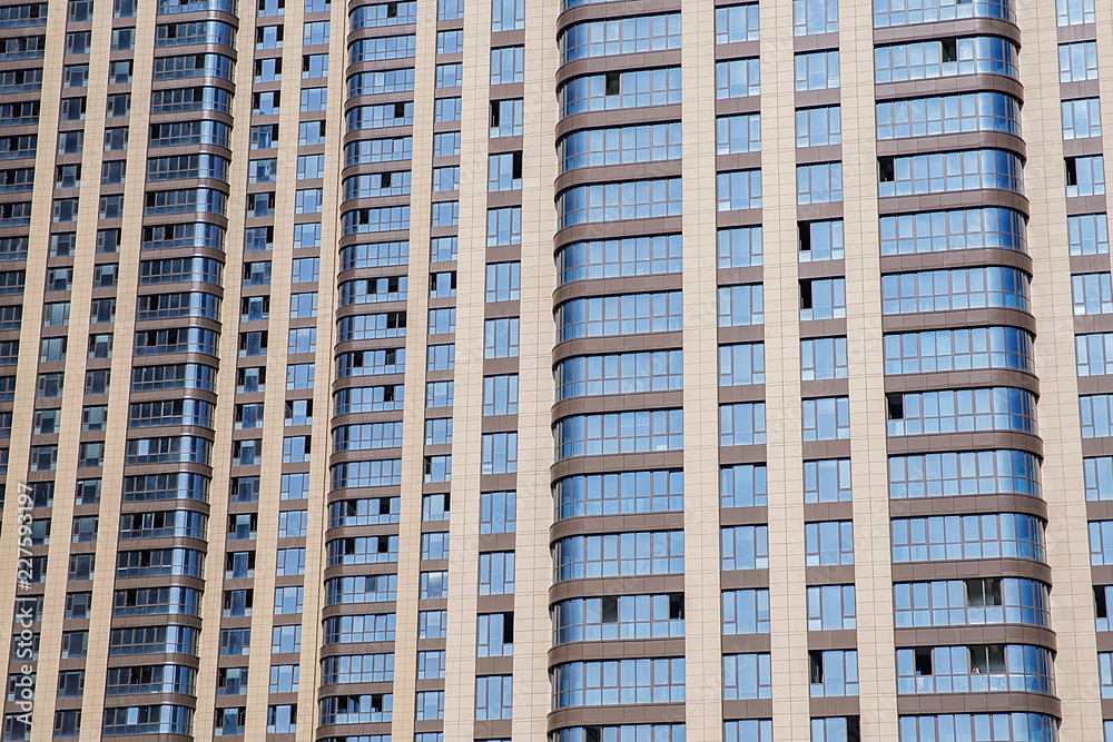 Intensive high-rise real estate windows
