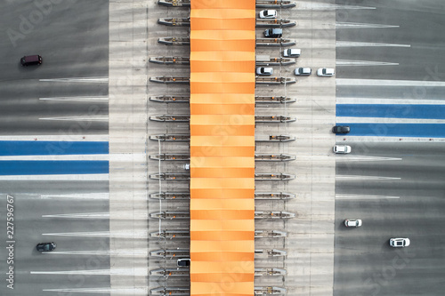 View from air of toll road