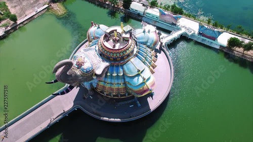 Elephant Temple, Front to Back, Aerial Overhead View photo