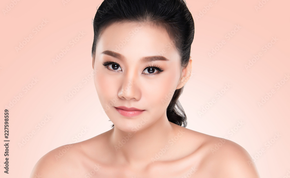 Beautiful Young Asian Woman with Clean Fresh Skin Beautiful Young Asian Woman with Clean Fresh Skin