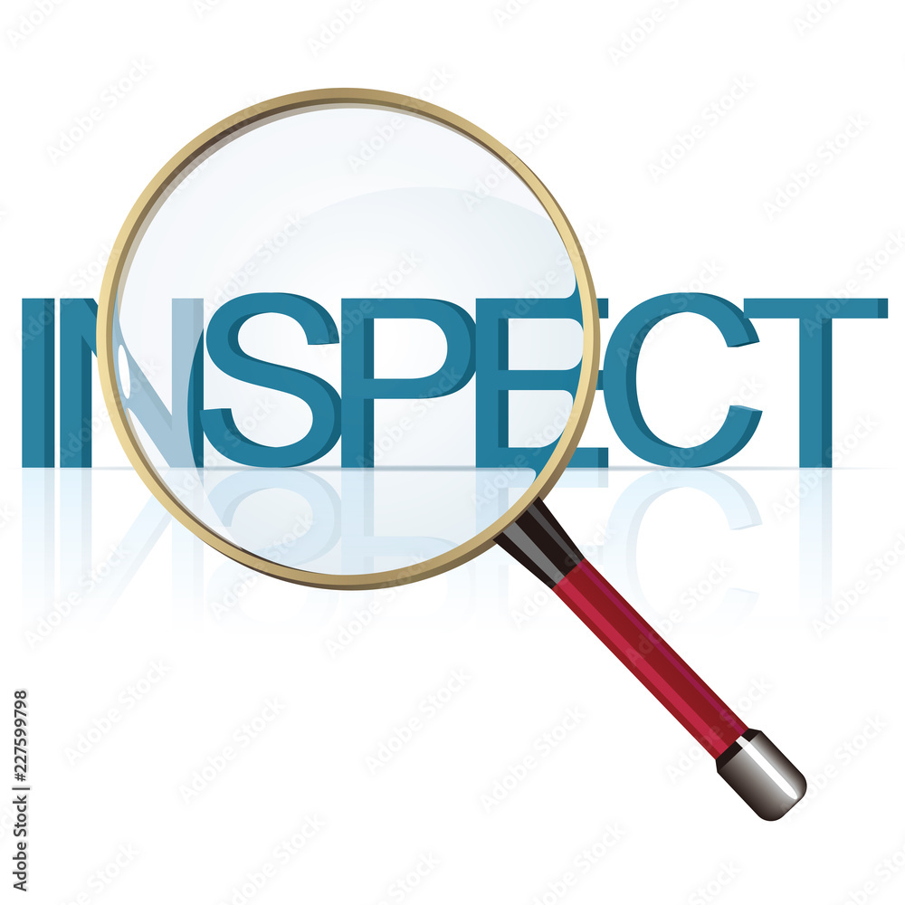 The letter design of the inspect. Isolated on white background. The letter design of the inspect. Isolated on white background.