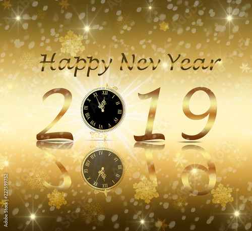 Beautiful Christmas card on a gold background 