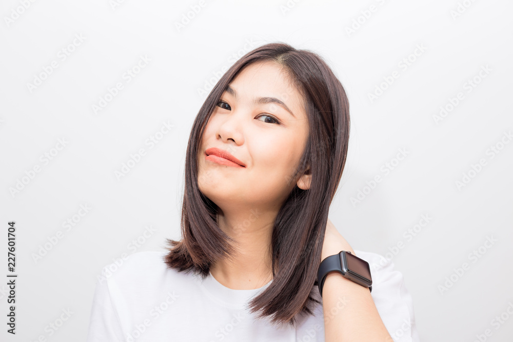 Smiling asian cute women heathy life concept Smiling asian cute women heathy life concept