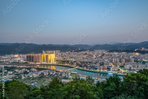Night view of Tai Po County town, Meizhou