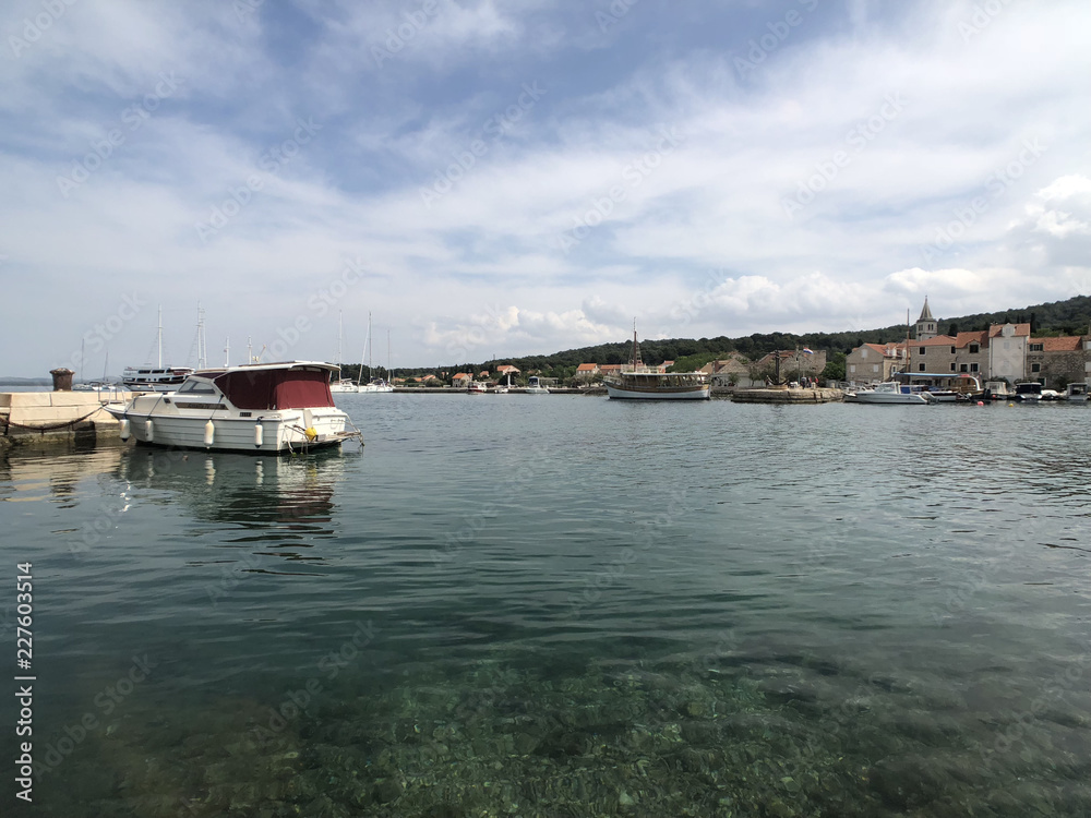 Harbor of Zlarin in Croatia