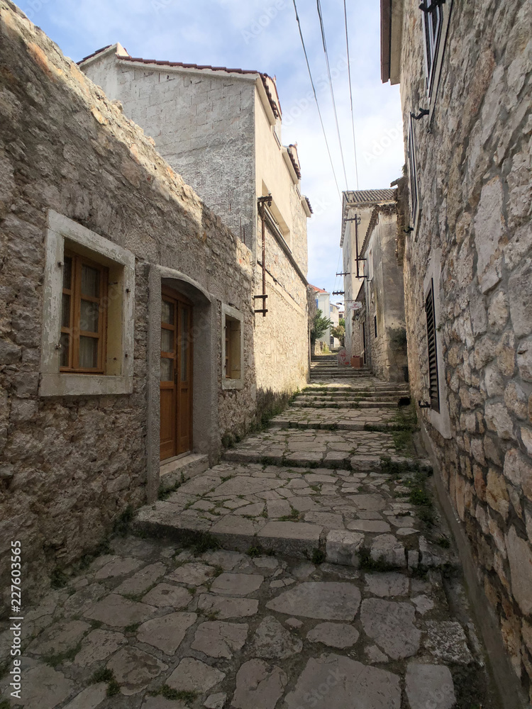 Alley in the old town of Zlarin