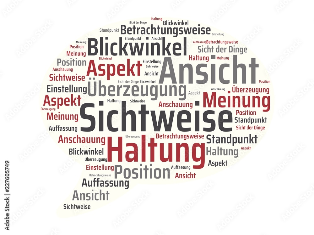 Das Wort - Sichtweise - abgebildet in einer Wortwolke mit zusammenhängenden Wörtern Das Wort - Sichtweise - abgebildet in einer Wortwolke mit zusammenhängenden Wörtern