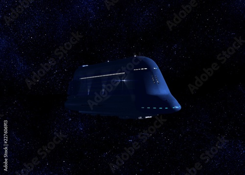 Space Ship Passenger Liner 3d Illustration