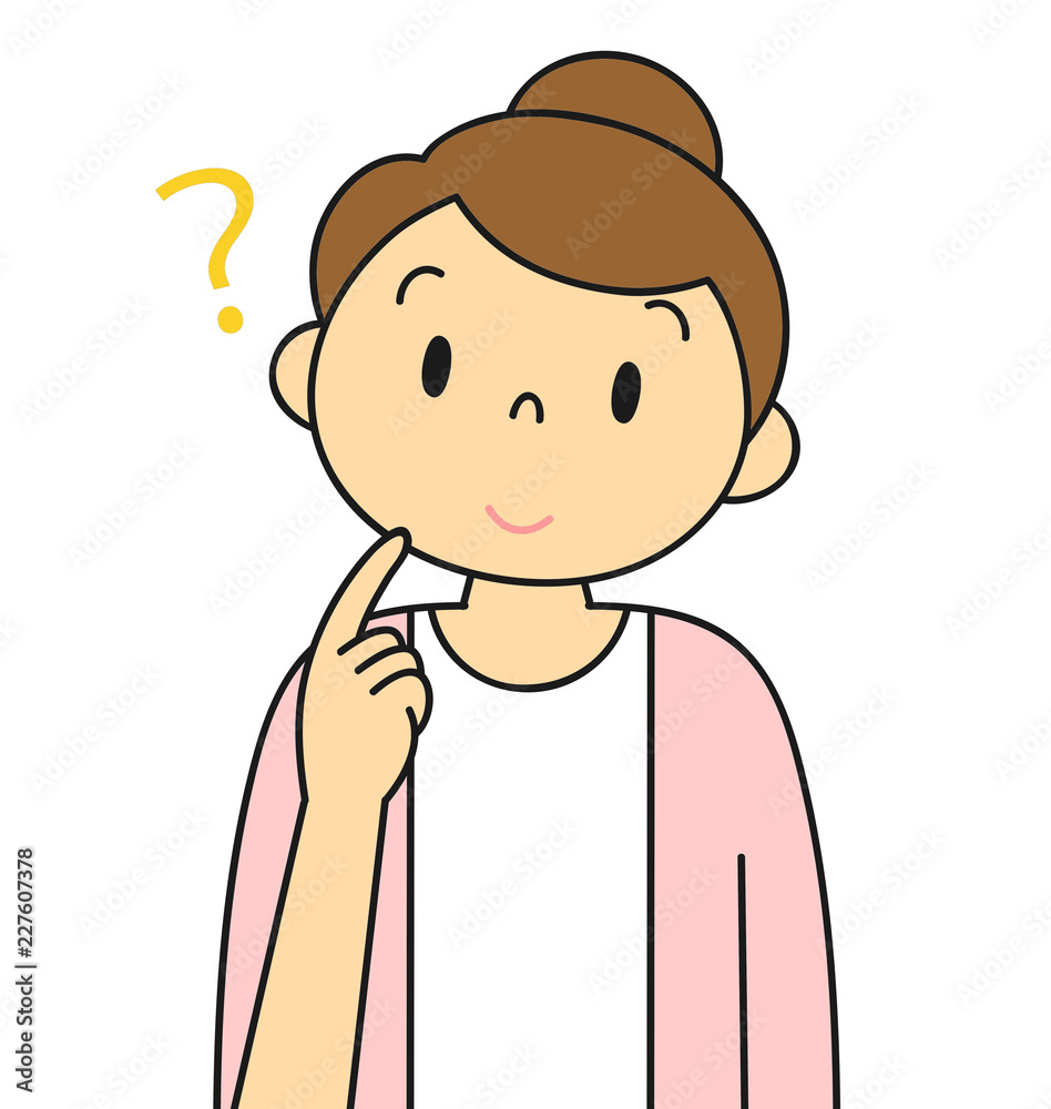 考える女性 疑問 考える女性 疑問