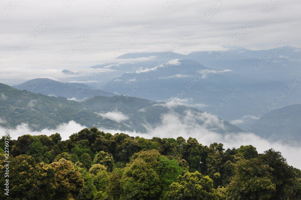View of mountains, Ravangla, Sikkim, India View of mountains, Ravangla, Sikkim, India