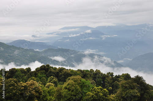 View of mountains  Ravangla  Sikkim  India