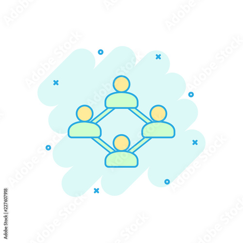 Foto Vector cartoon social network icon in comic style