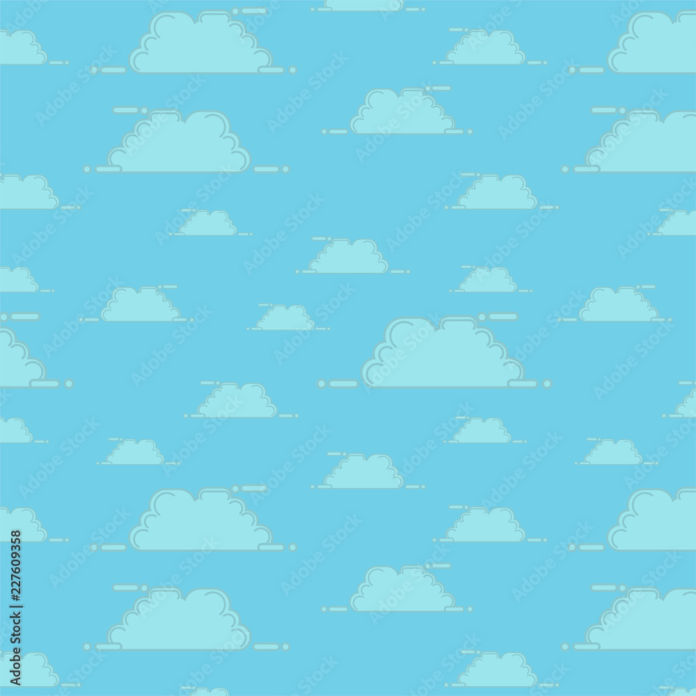 Fototapeta premium pattern seamless sky cloud blue background