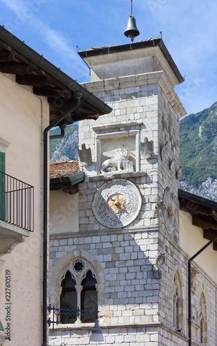 Town Hall Tower in Venzone, Italy photo