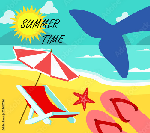 summer time concept. vector illustration.
