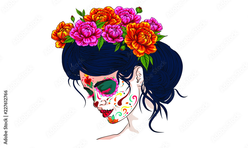 Φωτογραφία dia de los muertos day of the dead mexican holiday festival vector poster banner