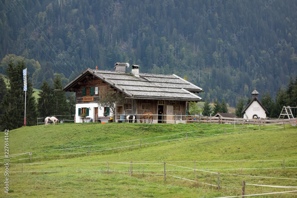 Fototapeta premium eberlehof in riezlern, kleinwalsertal