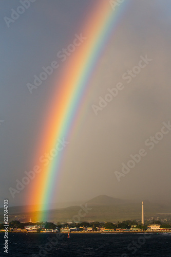 Rainbow over Lahina, Maui, Hawaii photo