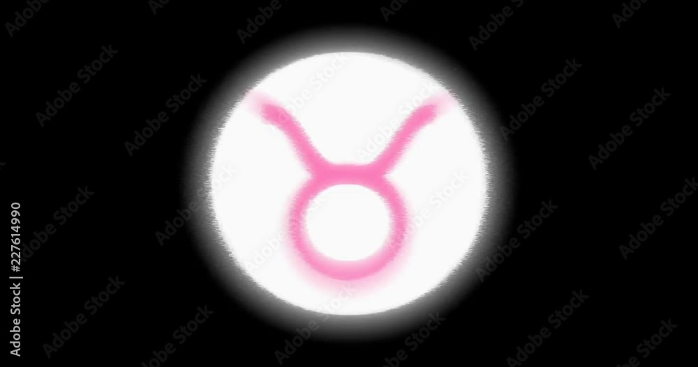 Animation of smoothly flowing and glowing zodiac signs Animation of smoothly flowing and glowing zodiac signs