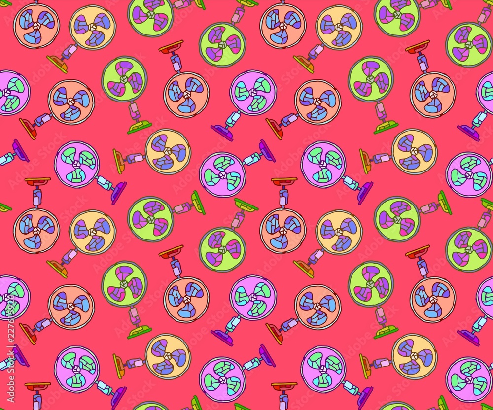 Hand-drawn vector pattern in a cartoon style. Hand-drawn vector pattern in a cartoon style.