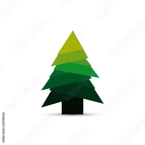 Christmas tree in modern design. New Year dreeting card photo